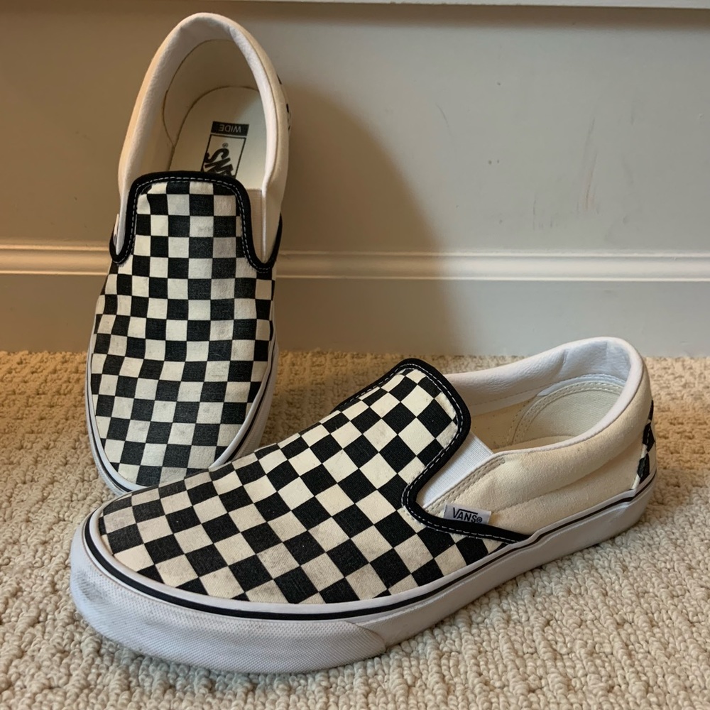 Vans Classic WIDE Slip-on Checkerboard (Men 11 WIDE)